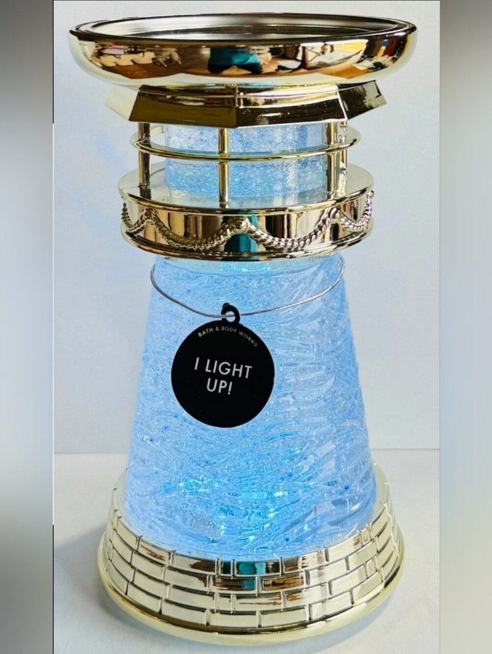 Bath & Body Works  Light-Up Light House 3 Wick Candle Holder.